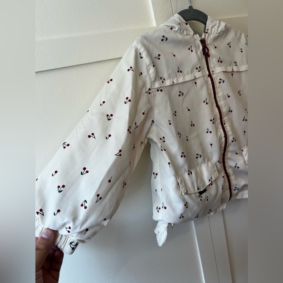 Zara Girls Cherry Lined Windbreaker Jacket Size 4-5 Years - Picture 4 of 14